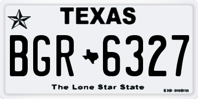 TX license plate BGR6327