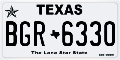 TX license plate BGR6330