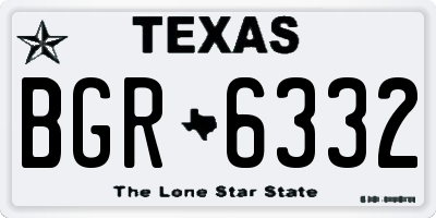 TX license plate BGR6332