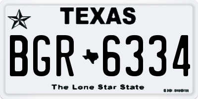 TX license plate BGR6334