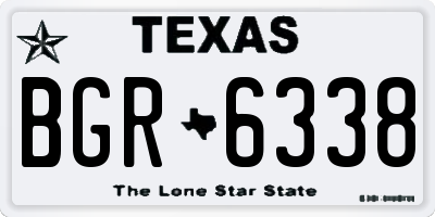 TX license plate BGR6338