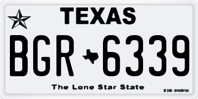 TX license plate BGR6339