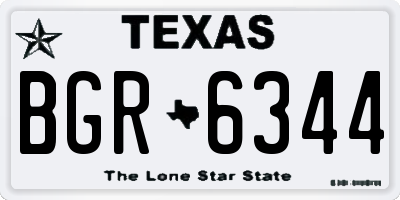 TX license plate BGR6344
