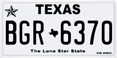 TX license plate BGR6370