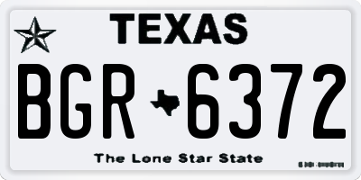 TX license plate BGR6372