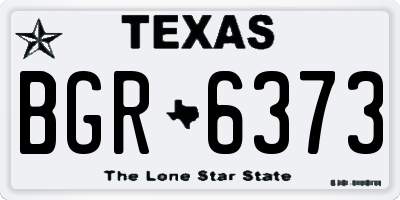 TX license plate BGR6373
