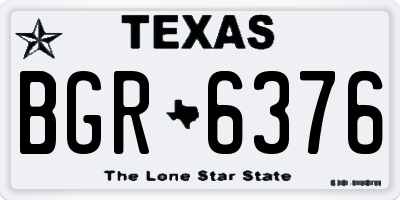TX license plate BGR6376