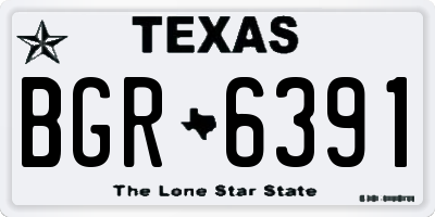 TX license plate BGR6391