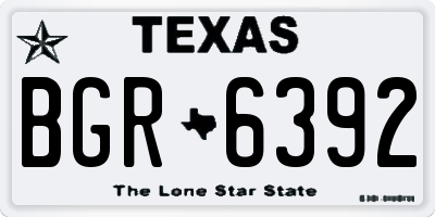 TX license plate BGR6392
