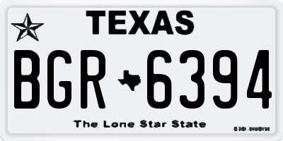 TX license plate BGR6394