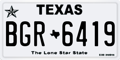 TX license plate BGR6419
