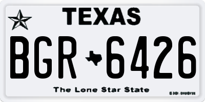 TX license plate BGR6426
