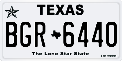TX license plate BGR6440