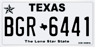 TX license plate BGR6441