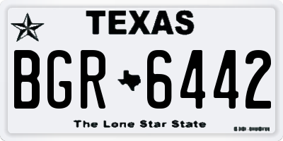 TX license plate BGR6442