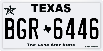 TX license plate BGR6446