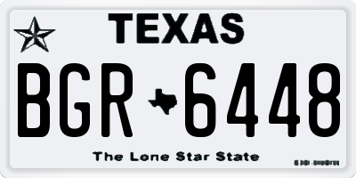 TX license plate BGR6448