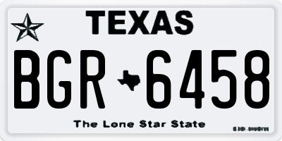 TX license plate BGR6458