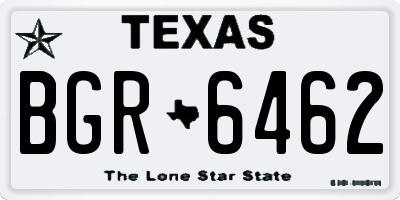 TX license plate BGR6462