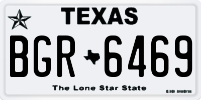 TX license plate BGR6469