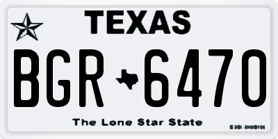 TX license plate BGR6470
