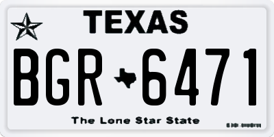 TX license plate BGR6471