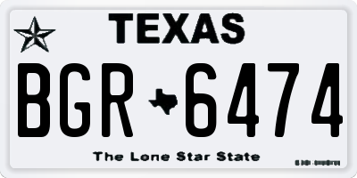 TX license plate BGR6474