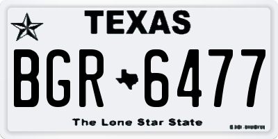 TX license plate BGR6477