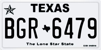 TX license plate BGR6479