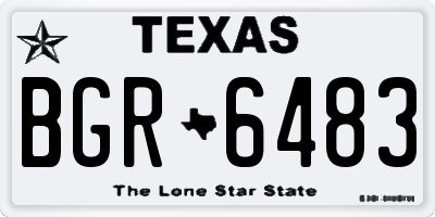 TX license plate BGR6483