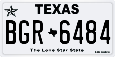 TX license plate BGR6484