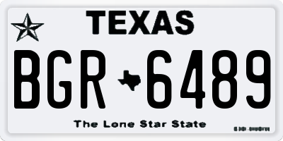 TX license plate BGR6489