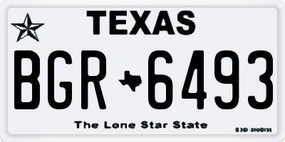 TX license plate BGR6493