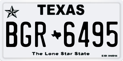 TX license plate BGR6495