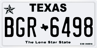 TX license plate BGR6498
