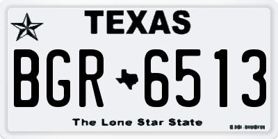 TX license plate BGR6513