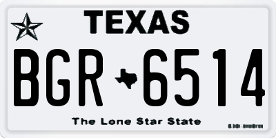 TX license plate BGR6514