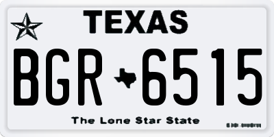 TX license plate BGR6515