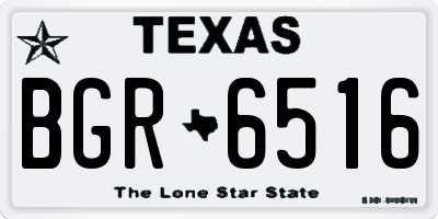 TX license plate BGR6516
