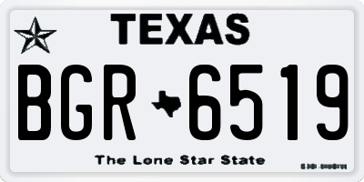 TX license plate BGR6519