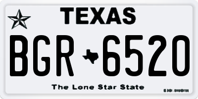 TX license plate BGR6520