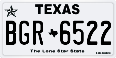 TX license plate BGR6522