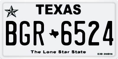 TX license plate BGR6524
