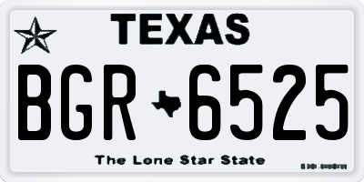 TX license plate BGR6525