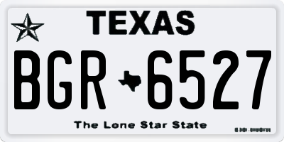 TX license plate BGR6527