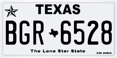 TX license plate BGR6528