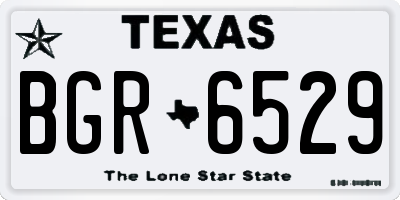 TX license plate BGR6529