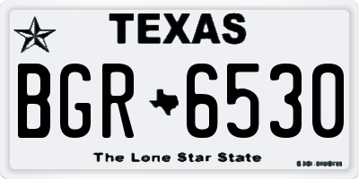 TX license plate BGR6530