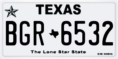 TX license plate BGR6532