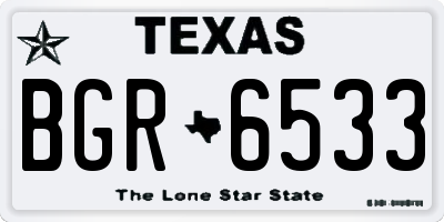 TX license plate BGR6533